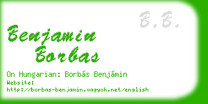 benjamin borbas business card