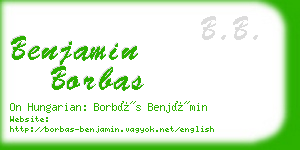 benjamin borbas business card